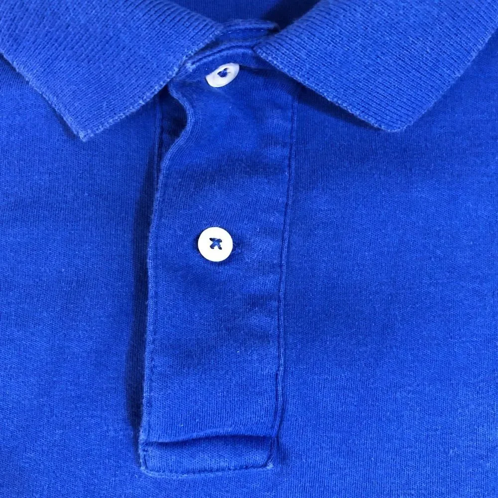Polo Ralph Lauren Shirt Men 2XL XXL Blue Solid Preppy Golf Embroidered Pony - Picture 8 of 13
